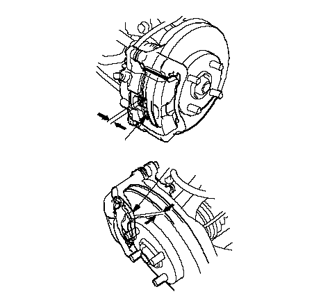 Ilustração do manual da pinça e das pastilhas dianteiras do Honda Fit